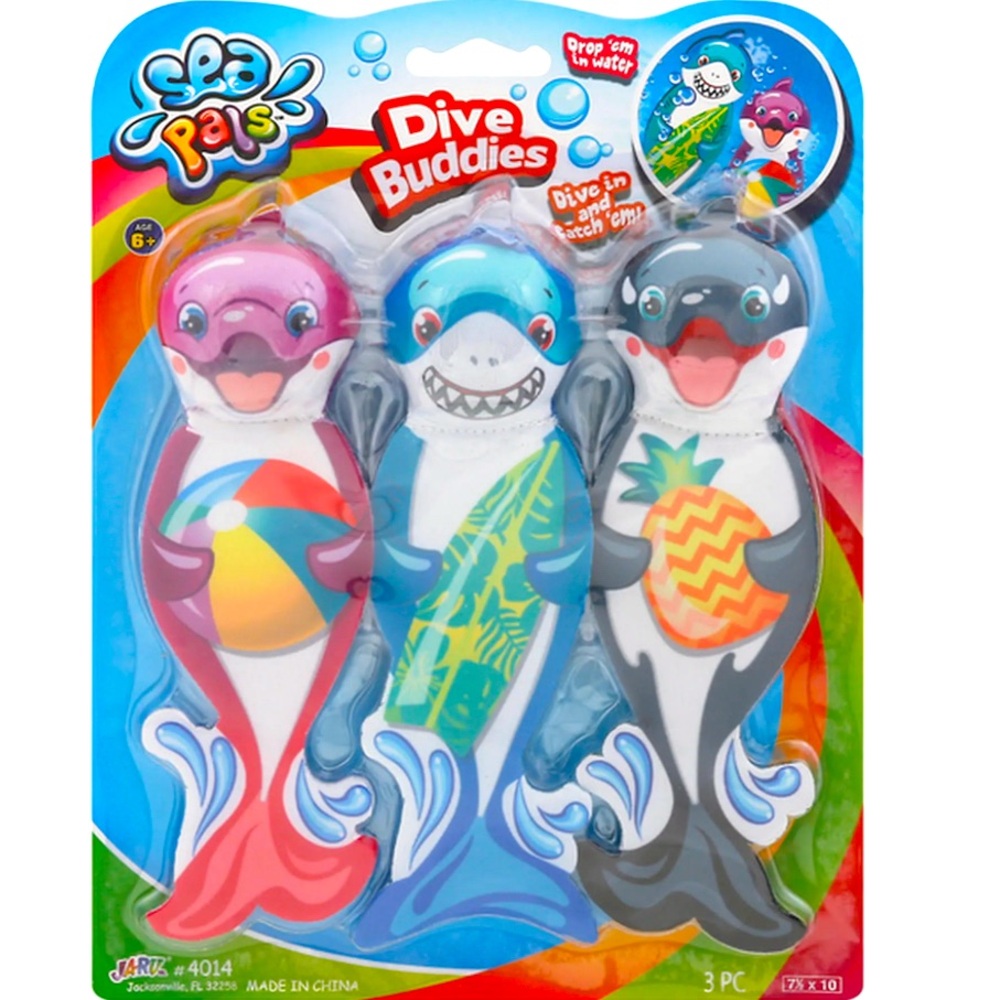 Sea Pals Dive Buddies Drop & Catch em’ weighted 3 count each - 1 pack (buy all3) - Picture 5 of 6